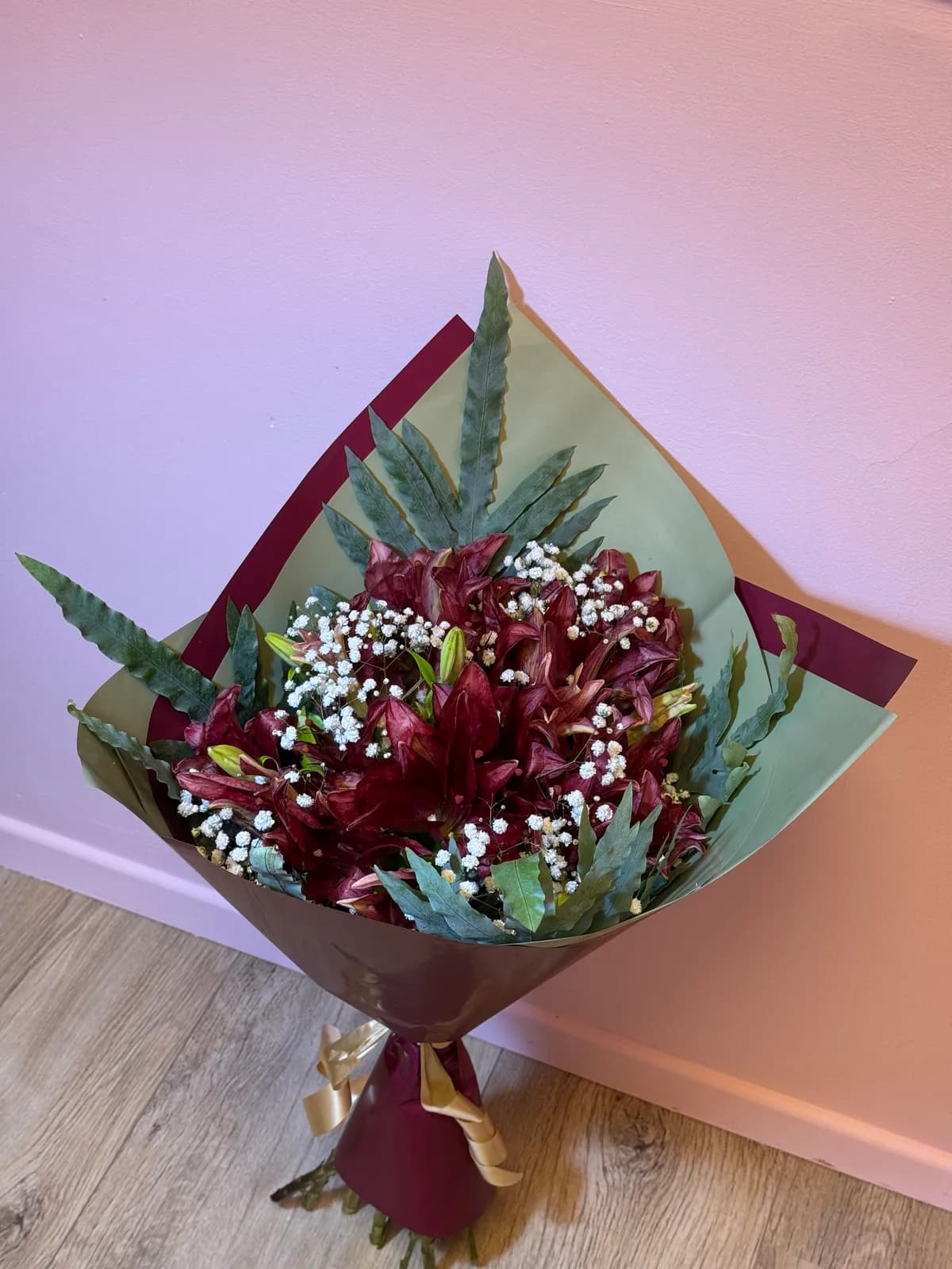 Burgundy Velvet Lilies